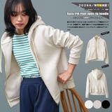 バックフリル前開きジップパーカー フード プルオーバー | mili an deni | 詳細画像2