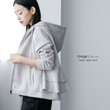 バックフリル前開きジップパーカー フード プルオーバー | mili an deni | 詳細画像6 