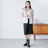 バックフリル前開きジップパーカー フード プルオーバー | mili an deni | 詳細画像10 