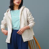 バックフリル前開きジップパーカー フード プルオーバー | mili an deni | 詳細画像17 