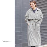 グレー | キャンディ袖前後ヨーク切替トレンチコート スプリングコート レディース | mili an deni