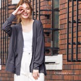 チャコール | UVサイドスリットVネックカーディガン レディース UV | mili an deni