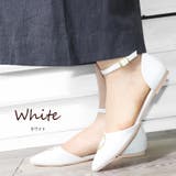 ホワイト | サンダル ストラップ ポインテッドトゥ | mili an deni