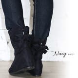 ネイビー | フェイク ムートン ブーツ | mili an deni