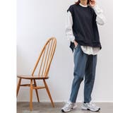 裏毛ポケット付ベスト バックスリット クルーネック | mili an deni | 詳細画像8 