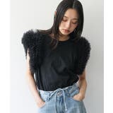ブラック | 袖フリルトップス ボリューム袖 フリル袖 | mili an deni