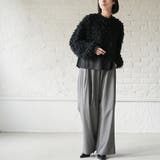 ラメシャギーレイヤードニットプルオーバー 重ね着 クルーネック | mili an deni | 詳細画像20 