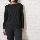 チュールハイネックトップス 異素材切替 クルーネック | mili an deni | 詳細画像17 