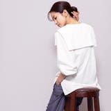 レースセーラーカラーブラウス サイドスリット 長袖 | mili an deni | 詳細画像12