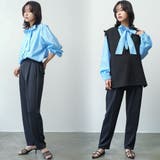 リボンタイブラウス バルーンスリーブ 長袖 | mili an deni | 詳細画像21 