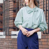 リボンタイブラウス バルーンスリーブ 長袖 | mili an deni | 詳細画像31 