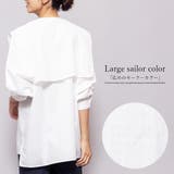 レースセーラーカラーブラウス サイドスリット 長袖 | mili an deni | 詳細画像5 