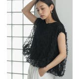 ブラック | リボンチュール バルーンベスト レディース | mili an deni