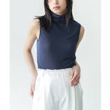 ネイビー | UVカット タートルネック ノースリーブ | mili an deni