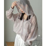 グレージュ | シアーシャツ レディース フードシャツ | mili an deni