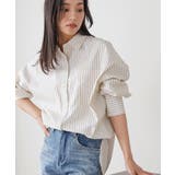 イエロー | ストライプオーバーシャツ レディース シャツ | mili an deni