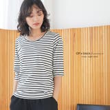 オフホワイト×ブラック | 5分袖Tシャツ 新色追加 M | mili an deni