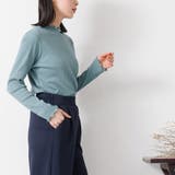 襟シャーリングメロートップス ロンＴ ハイネック | mili an deni | 詳細画像10 