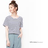 白x紺 | 半袖 ボーダー カットソー | mili an deni