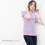 白x赤x青 | 半袖 ボーダー カットソー | mili an deni