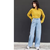 洗える ウォッシャブルリブニット指穴トップス クルーネック | mili an deni | 詳細画像17 