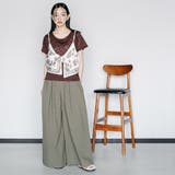 バンダナキャミレイヤードトップス レイヤード風 クルーネック | mili an deni | 詳細画像16 