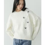 オフホワイト | スパンコールニットプルオーバー トップス 厚手 | mili an deni