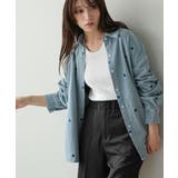 サックス | オーバーサイズハート刺繍デニムシャツ ハート刺繍 デニムシャツ | mili an deni