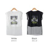 チュールレイヤードプリントTシャツ レディース シアートップス | mili an deni | 詳細画像16 
