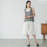 裾スカラップ かぎ針レースベスト レディース | mili an deni | 詳細画像20 