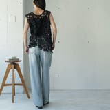 アシンメトリーフラワーレースベスト レディース 花柄レース | mili an deni | 詳細画像19