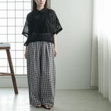 襟フリルメッシュポロプルオーバー レディース 半袖 | mili an deni | 詳細画像19