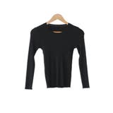 ブラック【クルーネック】 | ニット レディース 洗える | mili an deni