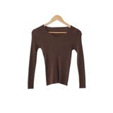 ブラウン【Vネック】 | ニット レディース 洗える | mili an deni
