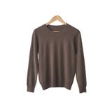 ブラウン【クルーネック】 | ニット レディース 洗える | mili an deni