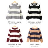 秋冬新作 太ボーダーニットセーター トップス | mili an deni | 詳細画像2 