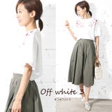 オフホワイト3 | 花柄 刺繍 tシャツ | mili an deni