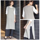 ロングニットベスト ストレッチ起毛 サイドスリット | mili an deni | 詳細画像12 