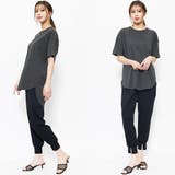 裾ラウンドTシャツ 綿100% クルーネック | mili an deni | 詳細画像10 