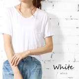 ホワイト | Tシャツ Vネック 半袖 | mili an deni