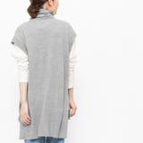 カシミヤタッチオーバーサイズタートルネックベスト サイドスリット ノースリーブ | mili an deni | 詳細画像10