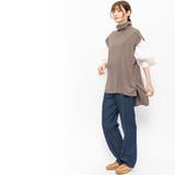 カシミヤタッチオーバーサイズタートルネックベスト サイドスリット ノースリーブ | mili an deni | 詳細画像14