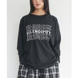 ブラック | ステップロゴロンT 前面プリント グラフィック | mili an deni