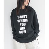 ブラック | ビッグロゴロンT 前面プリント コットン | mili an deni