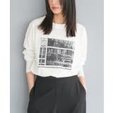 オフホワイト | シティスケープフォトロンT 前面プリント 風景 | mili an deni