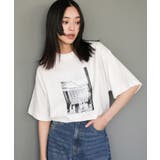 オフホワイト | 半袖フォトプリントTシャツ プリント コットン | mili an deni
