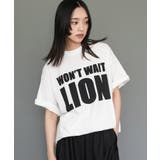 オフホワイト | 半袖ビッグロゴプリントTシャツ プリント コットン | mili an deni