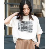 オフホワイト | 半袖シティスケープフォトプリントTシャツ プリント コットン | mili an deni