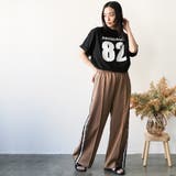 半袖カレッジナンバリングTシャツ プリント コットン | mili an deni | 詳細画像20 