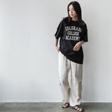 半袖カレッジプリントTシャツ プリント コットン | mili an deni | 詳細画像19 